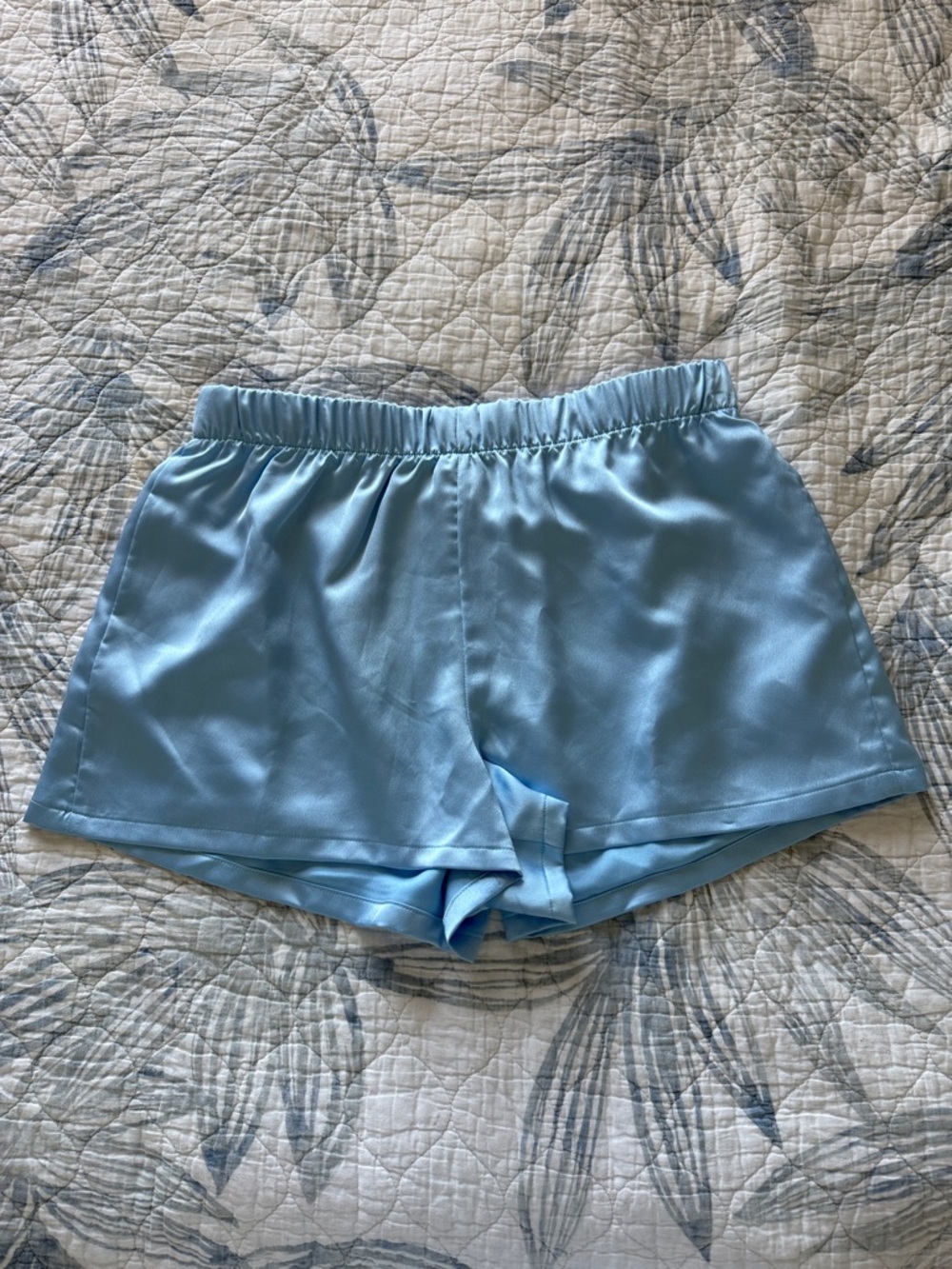 Show me your mumu blue silk shorts